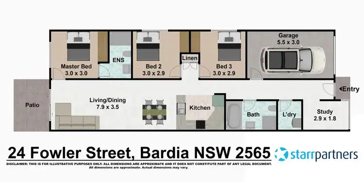 Floorplan of Homely semi-detached listing, 24 Fowler Street, Bardia NSW 2565