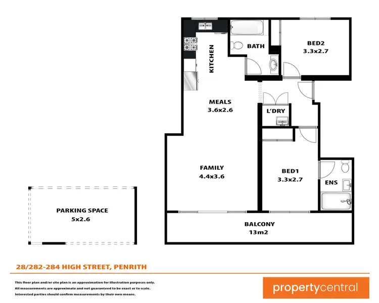 Floorplan of Homely unit listing, 28/282-284 High Street, Penrith NSW 2750