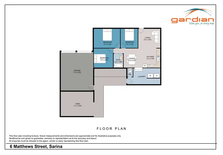 Floorplan of Homely house listing, 6 Matthews Street, Sarina QLD 4737