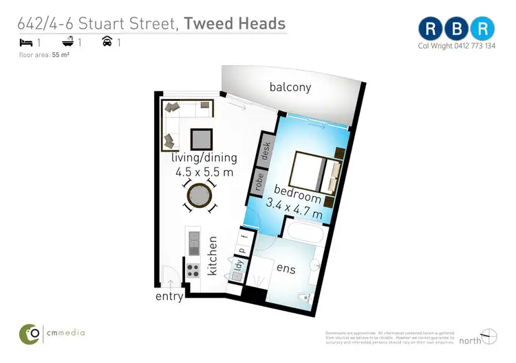 Floorplan of Homely apartment listing, 642/4-6 Stuart Street, Tweed Heads NSW 2485