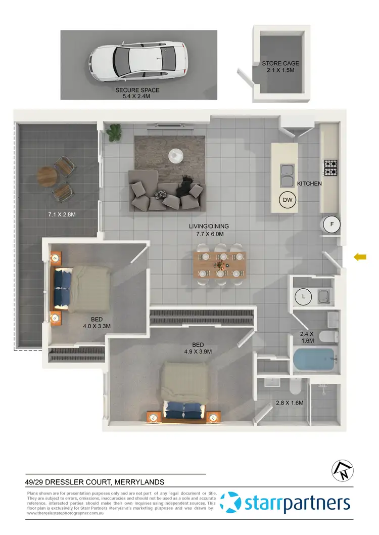 Floorplan of Homely unit listing, 49/29 Dressler Court, Merrylands NSW 2160