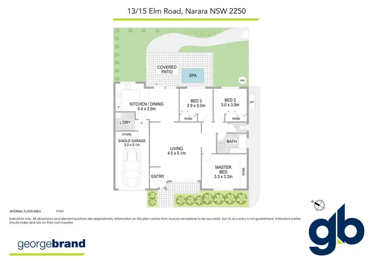 Floorplan of Homely villa listing, 13/15 Elm Road, Narara NSW 2250