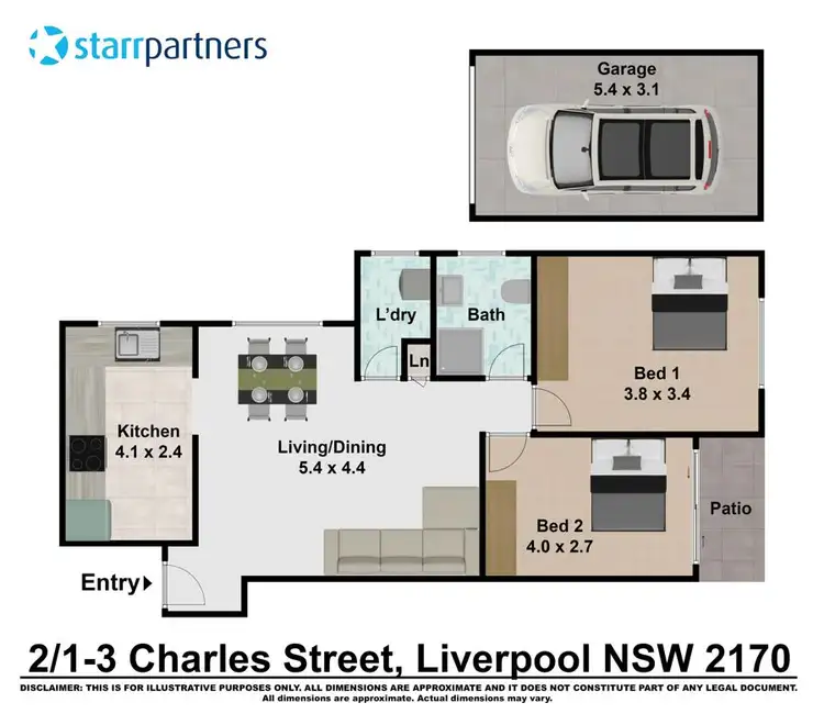 Floorplan of Homely unit listing, 2/1-3 Charles Street, Liverpool NSW 2170