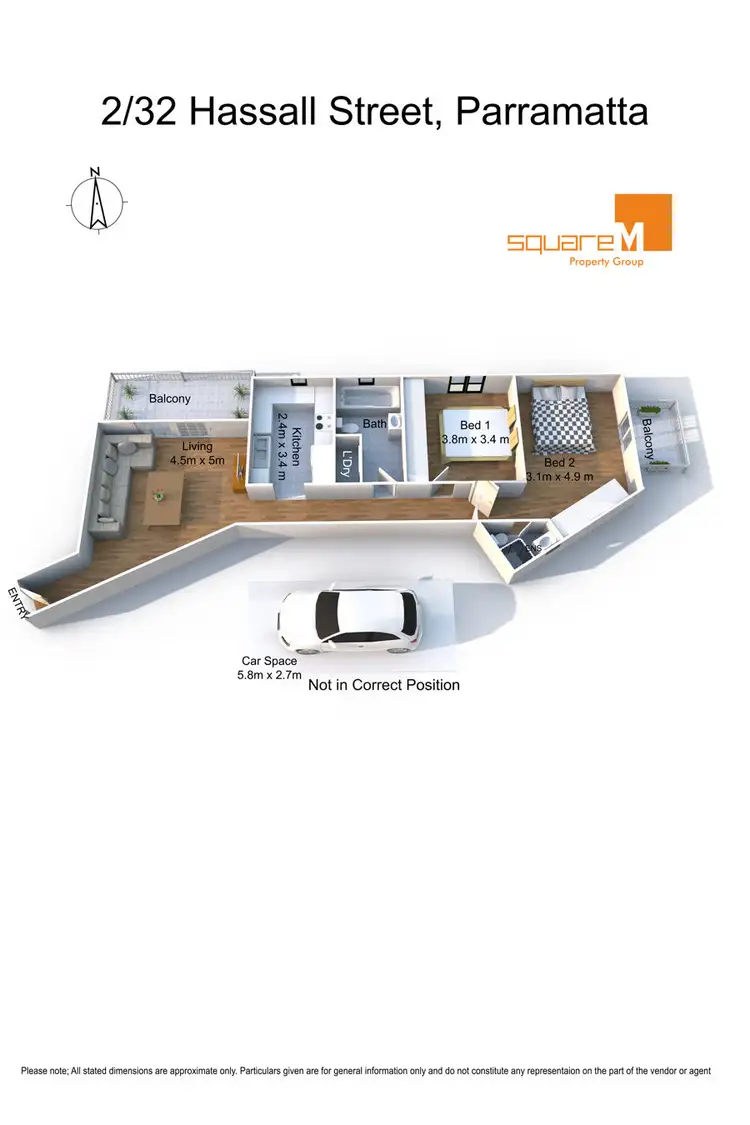 Floorplan of Homely apartment listing, 2/32 Hassall Street, Parramatta NSW 2150