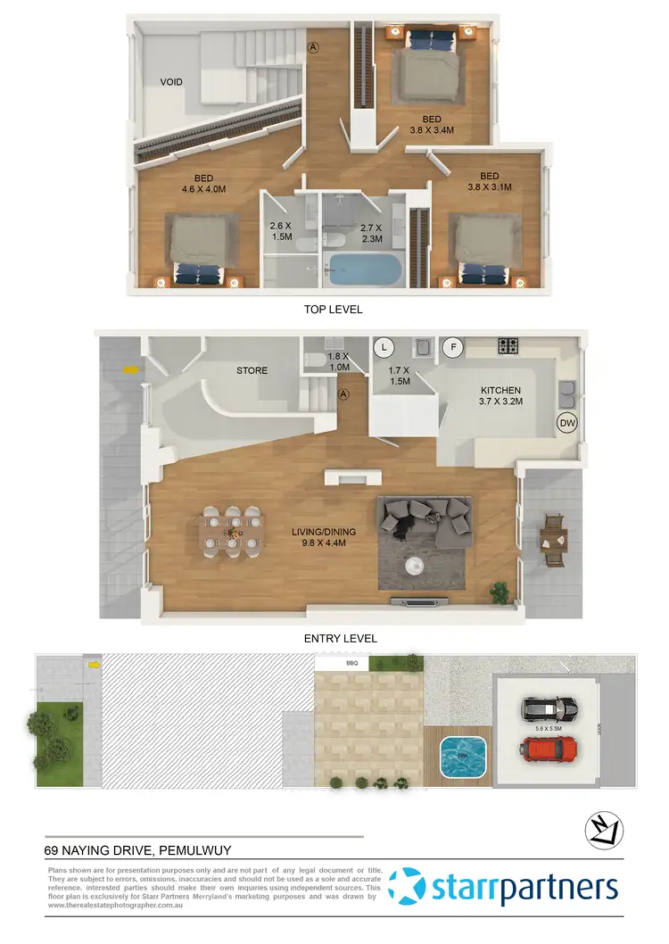 Floorplan of Homely house listing, 69 Naying Drive, Pemulwuy NSW 2145
