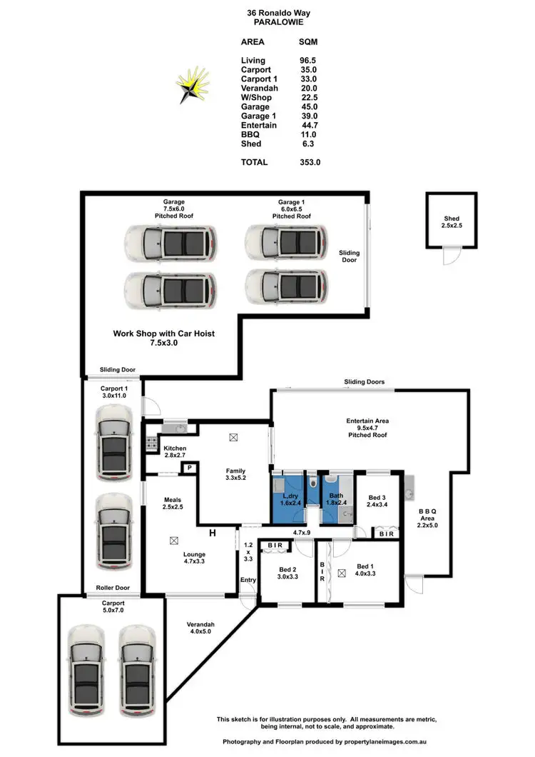 Floorplan of Homely house listing, 36 Ronaldo Way, Paralowie SA 5108
