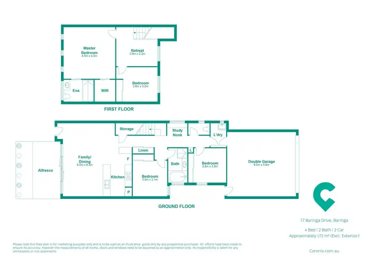 Floorplan of Homely house listing, 77 Baringa Drive, Baringa QLD 4551