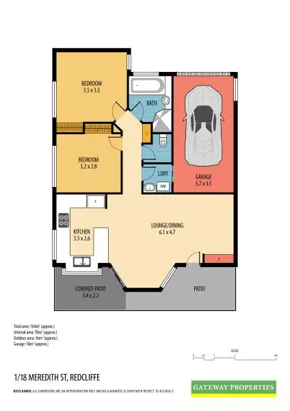 Floorplan of Homely unit listing, 1/18 Meredith Street,, Redcliffe QLD 4020