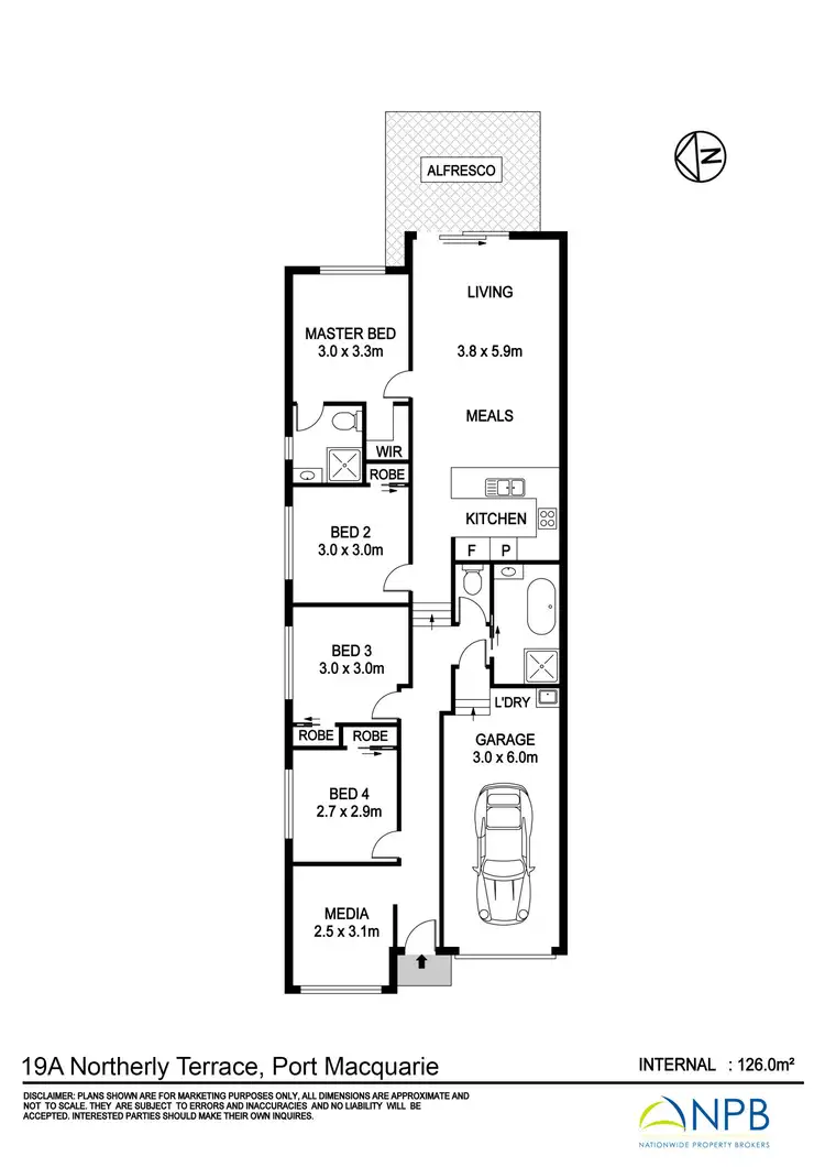 Floorplan of Homely semi-detached listing, 19A Northerly Terrace, Port Macquarie NSW 2444