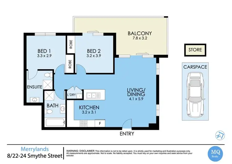Floorplan of Homely unit listing, 8/ 22-24 Smythe Street, Merrylands NSW 2160