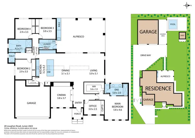 Floorplan of Homely house listing, 20 Loughan Road, Junee NSW 2663