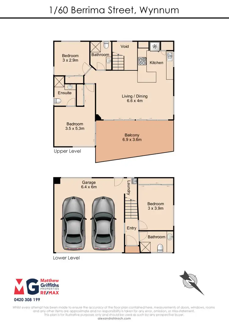 Floorplan of Homely townhouse listing, 1/60 Berrima Street, Wynnum QLD 4178