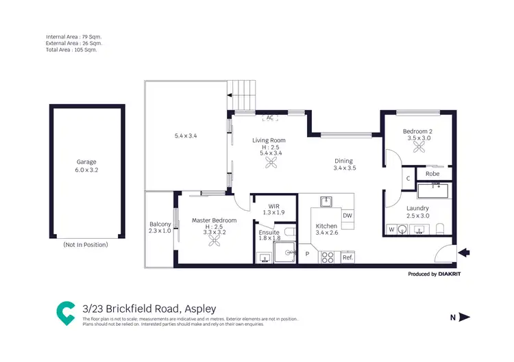 Floorplan of Homely unit listing, 3/23 Brickfield Road, Aspley QLD 4034