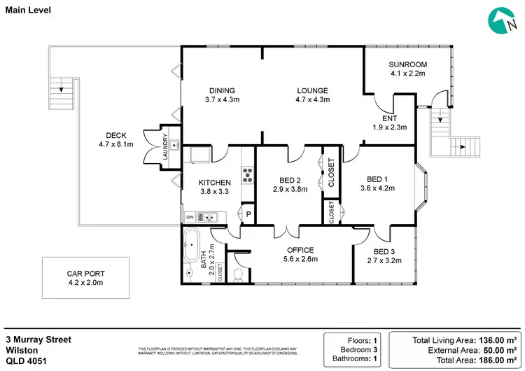 Floorplan of Homely house listing, 3 Murray Street, Wilston QLD 4051