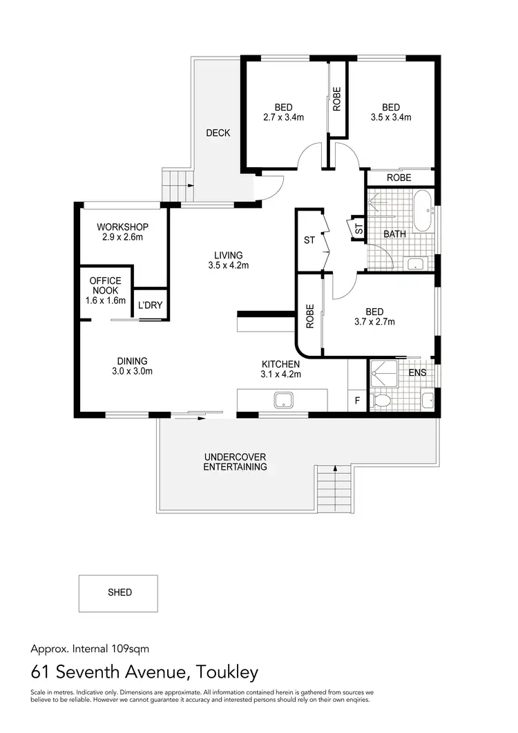 Floorplan of Homely house listing, 61 Seventh Avenue, Toukley NSW 2263