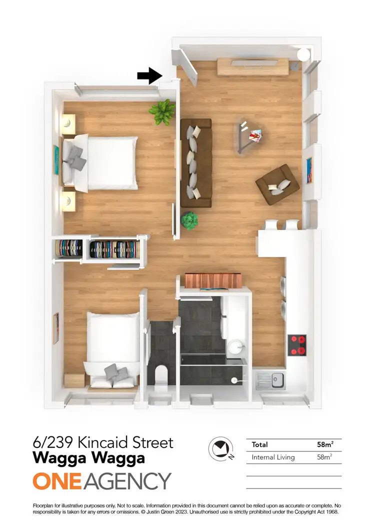 Floorplan of Homely unit listing, 6/239 KINCAID STREET, Wagga Wagga NSW 2650