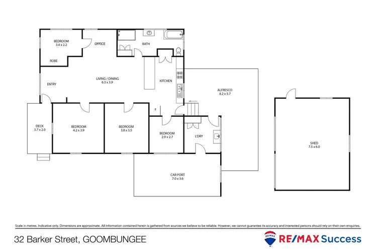 Floorplan of Homely house listing, 32 Barker Street, Goombungee QLD 4354