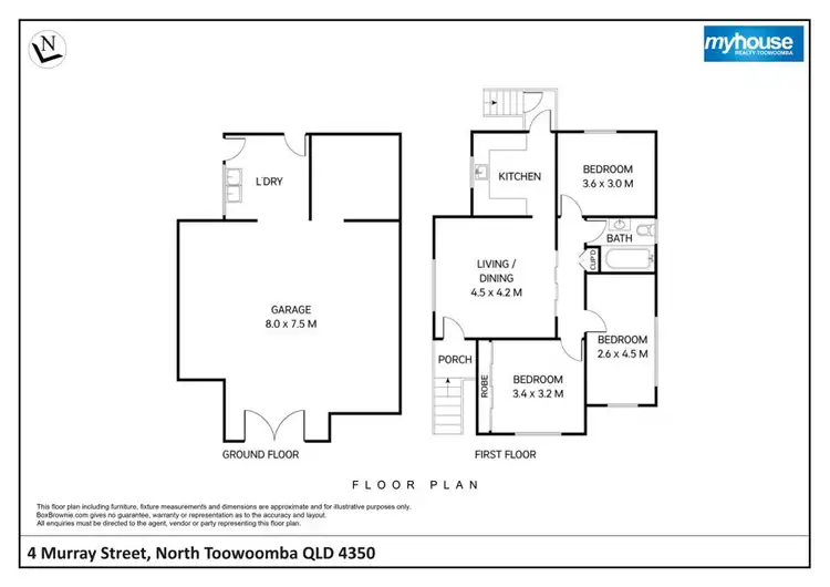 Floorplan of Homely house listing, 4 Murray Street, North Toowoomba QLD 4350