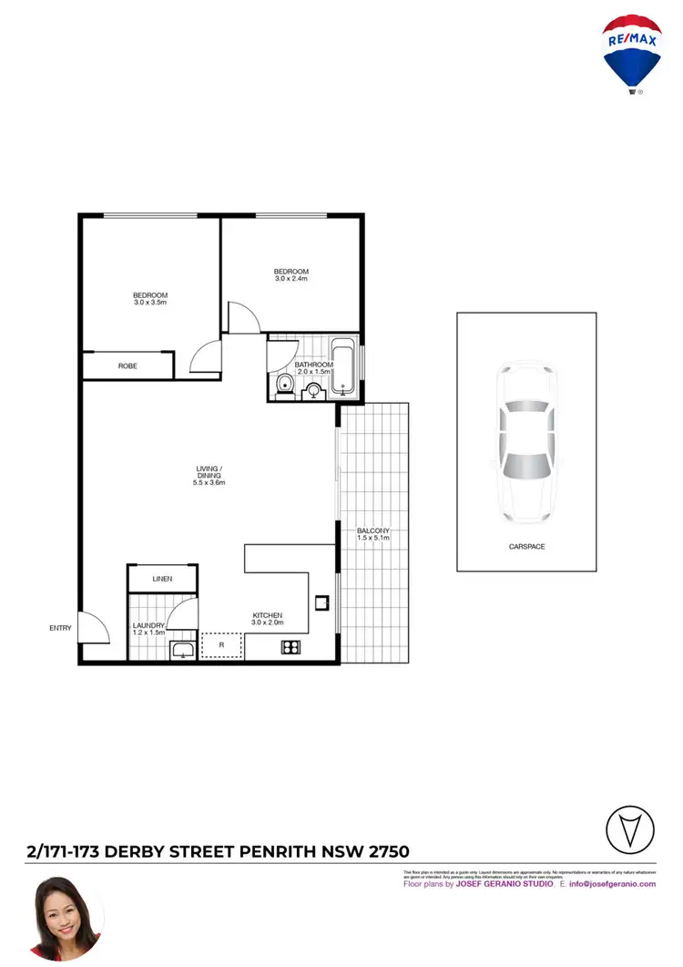 Floorplan of Homely unit listing, 2/171-173 DERBY STREET, Penrith NSW 2750