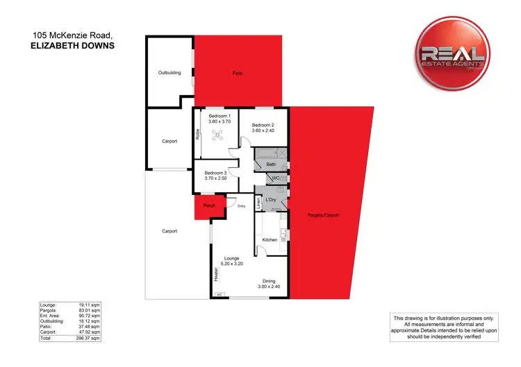 Floorplan of Homely house listing, 105 McKenzie Road, Elizabeth Downs SA 5113