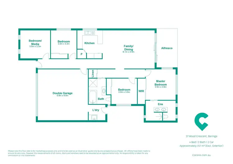 Floorplan of Homely house listing, 27 Wood Crescent, Baringa QLD 4551
