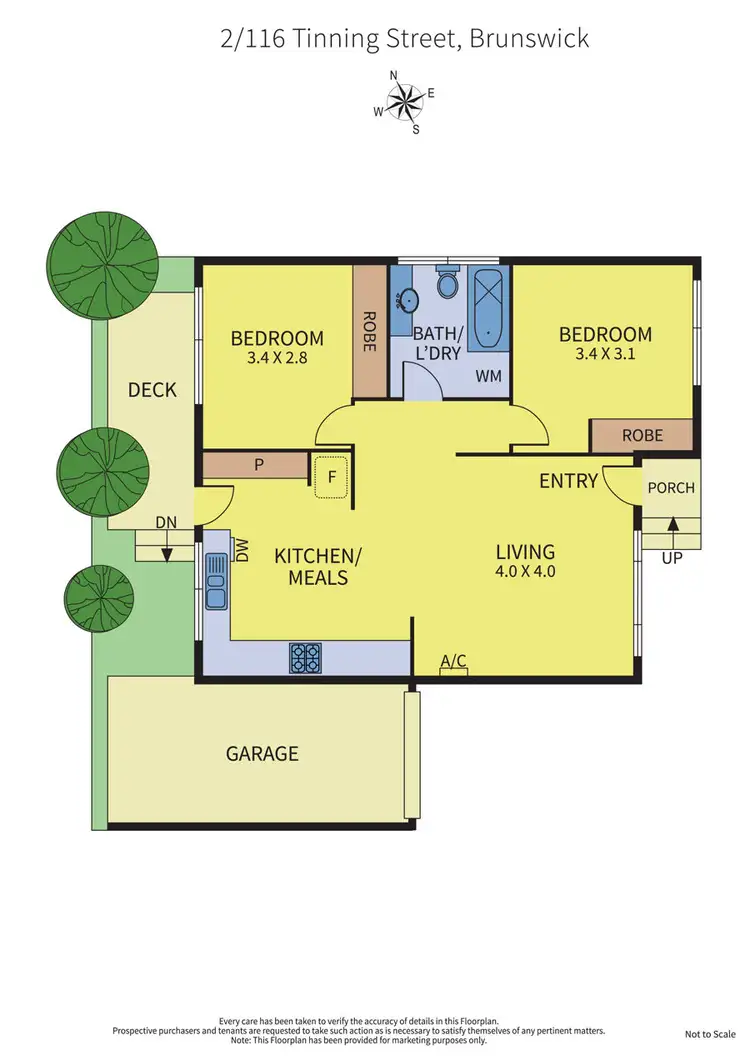 Floorplan of Homely unit listing, 2/116 Tinning Street, Brunswick VIC 3056