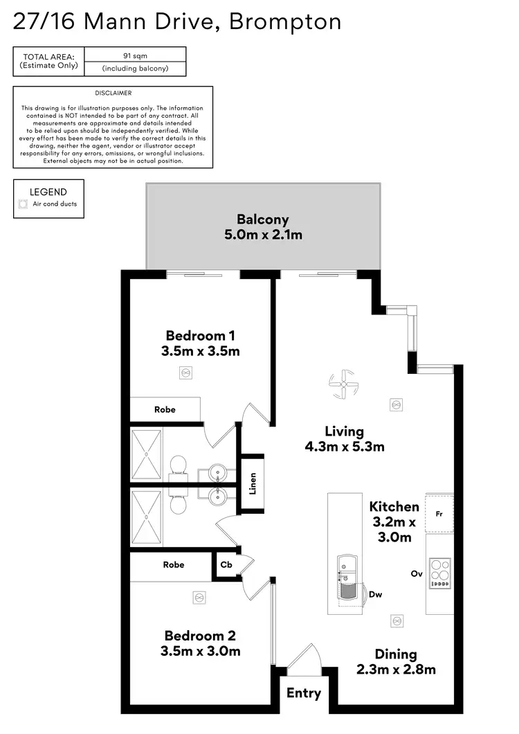 Floorplan of Homely apartment listing, 27/16 Mann Drive, Brompton SA 5007