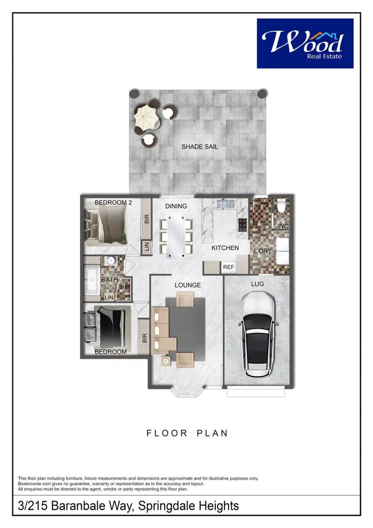 Floorplan of Homely unit listing, 3/215 Baranbale Way, Springdale Heights NSW 2641