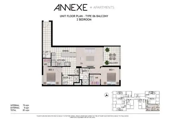 Floorplan of Homely apartment listing, 806/9-11 Walden Lane, Bowen Hills QLD 4006