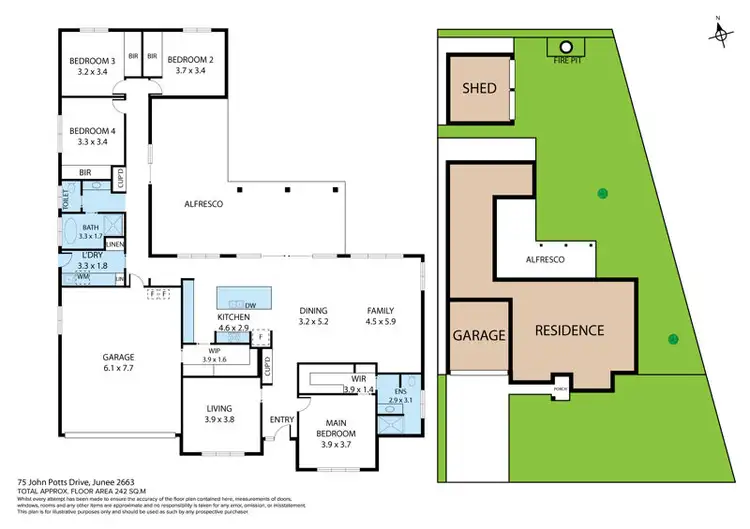 Floorplan of Homely house listing, 75 John Potts Drive, Junee NSW 2663