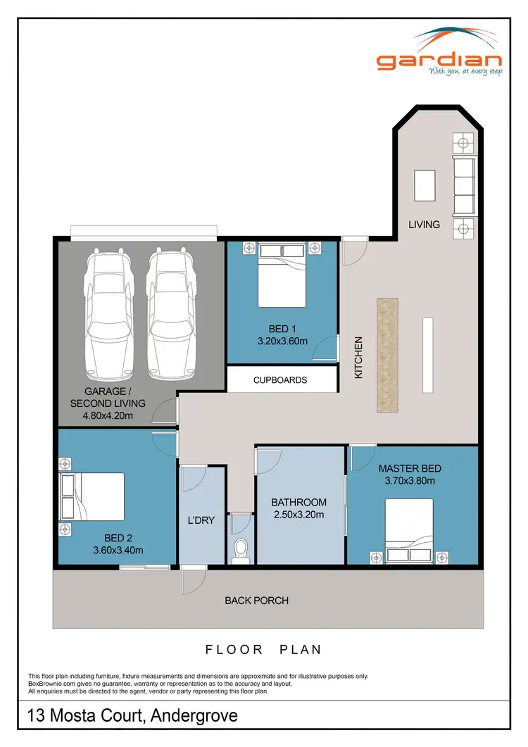 Floorplan of Homely house listing, 13 Mosta Court, Andergrove QLD 4740