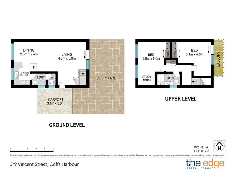Floorplan of Homely townhouse listing, 2/9 Vincent Street, Coffs Harbour NSW 2450