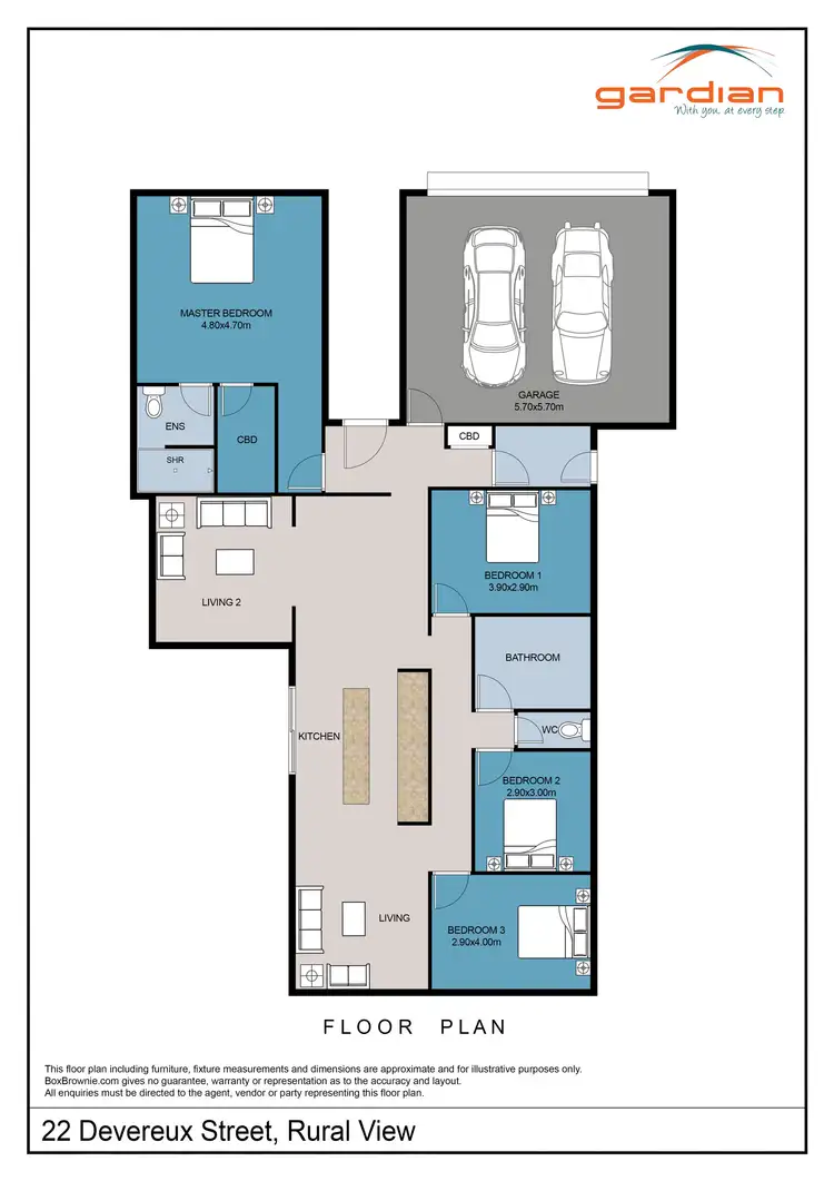 Floorplan of Homely house listing, 22 Devereux Street, Rural View QLD 4740