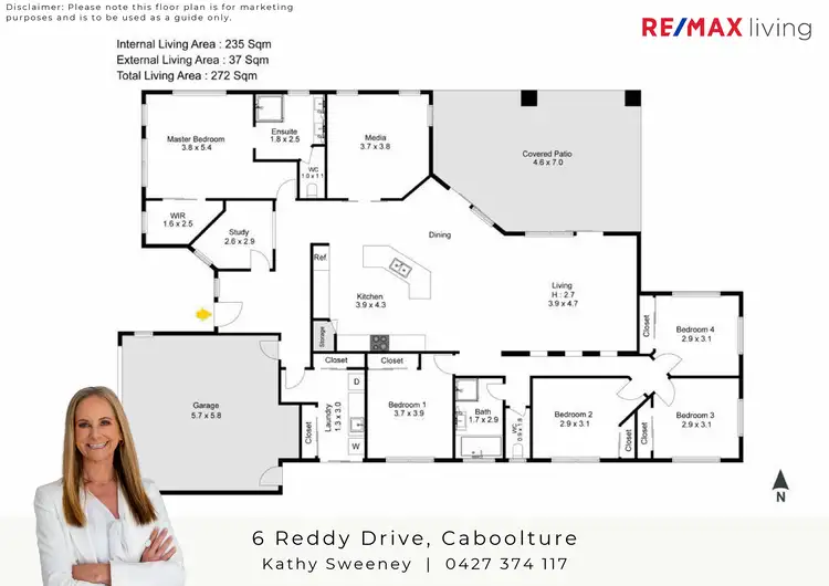 Floorplan of Homely house listing, 6 Reddy Drive, Caboolture QLD 4510