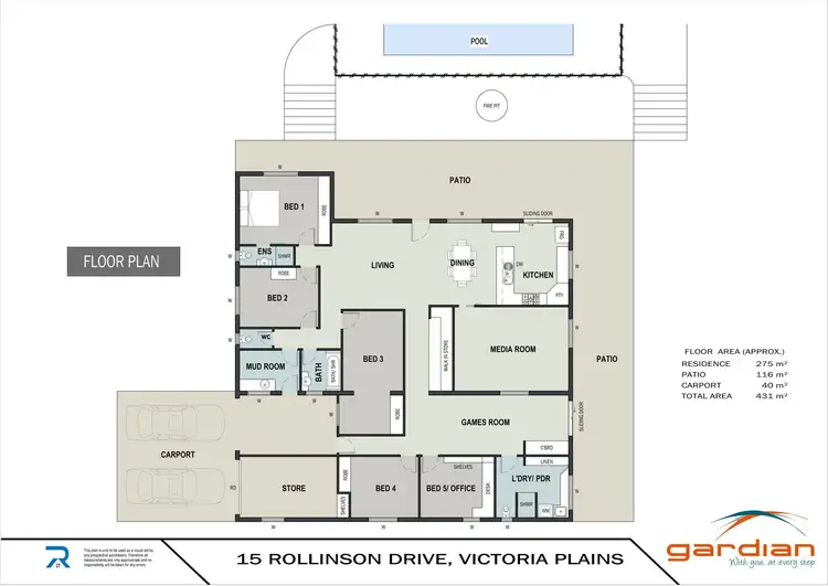 Floorplan of Homely house listing, 15 Rollinson Drive, Victoria Plains QLD 4751