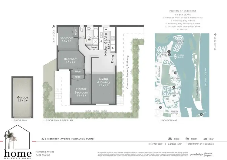 Floorplan of Homely unit listing, 2/8 Nankeen Avenue, Paradise Point QLD 4216