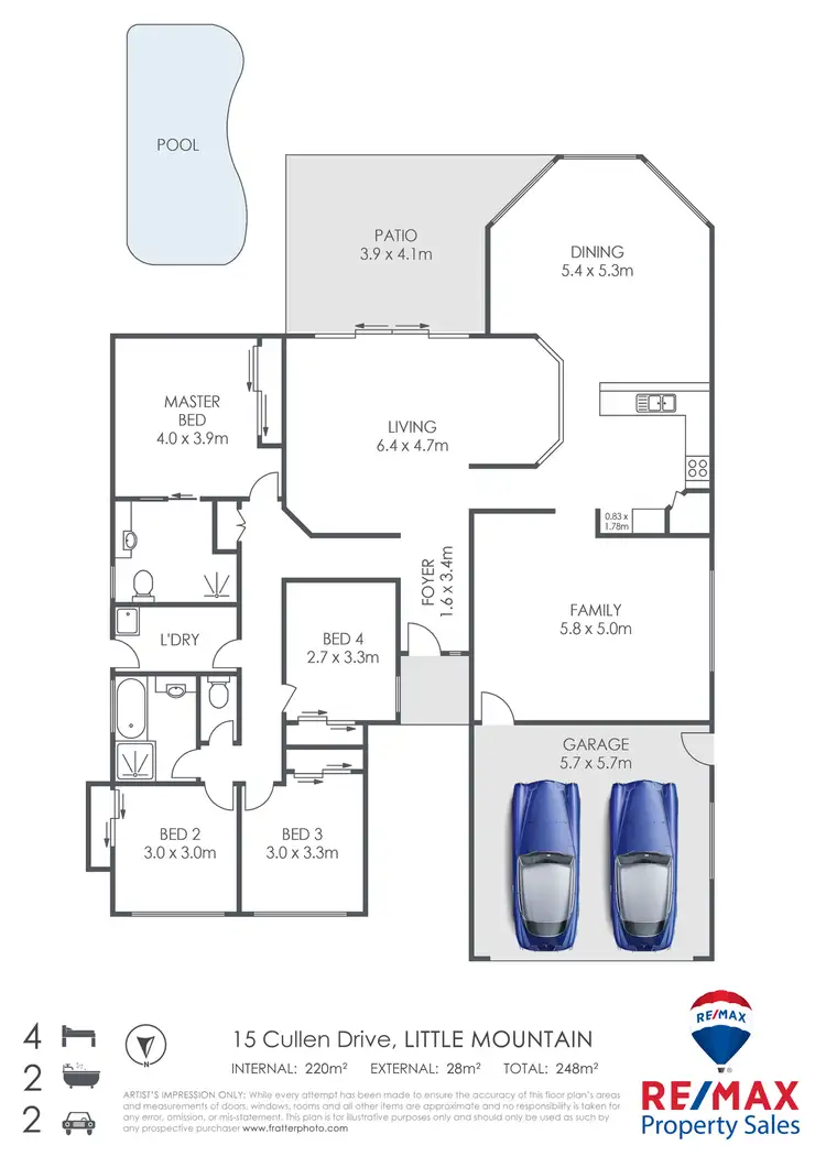 Floorplan of Homely house listing, 15 Cullen Drive, Little Mountain QLD 4551
