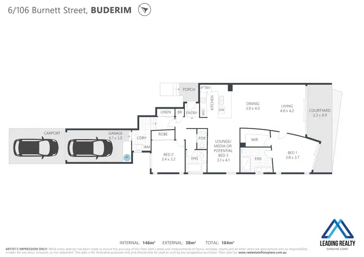 Floorplan of Homely unit listing, 6/106 Burnett St, Buderim QLD 4556
