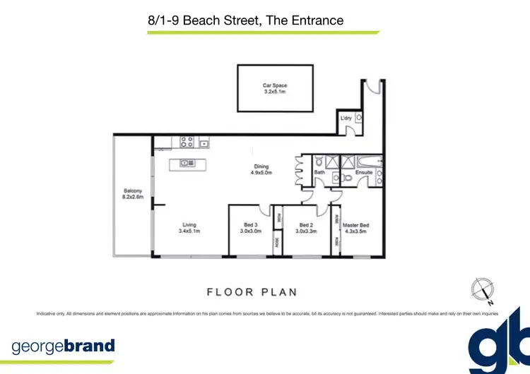 Floorplan of Homely apartment listing, 8/1-9 Beach Street, The Entrance NSW 2261