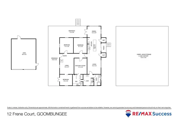 Floorplan of Homely rural property listing, 12 Frene Court, Goombungee QLD 4354