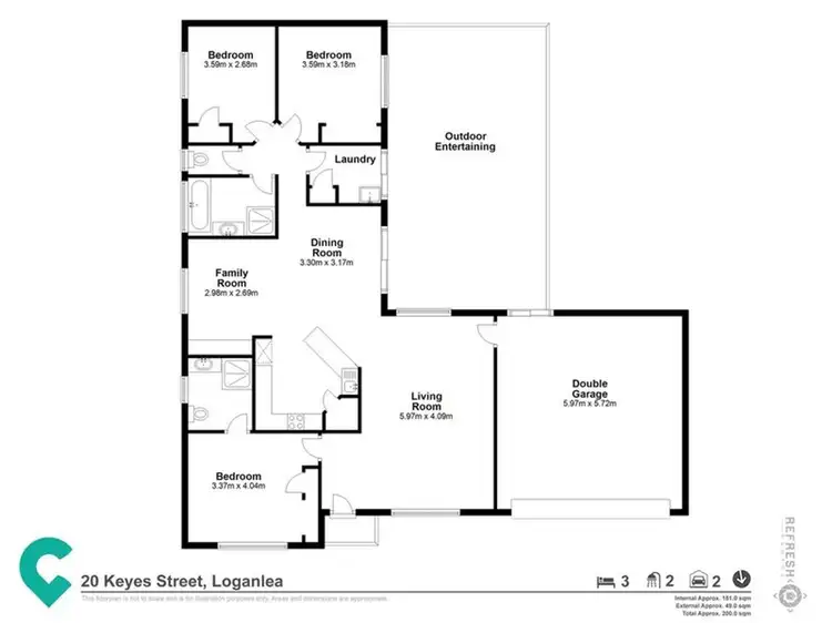 Floorplan of Homely house listing, 20 Keyes Street, Loganlea QLD 4131