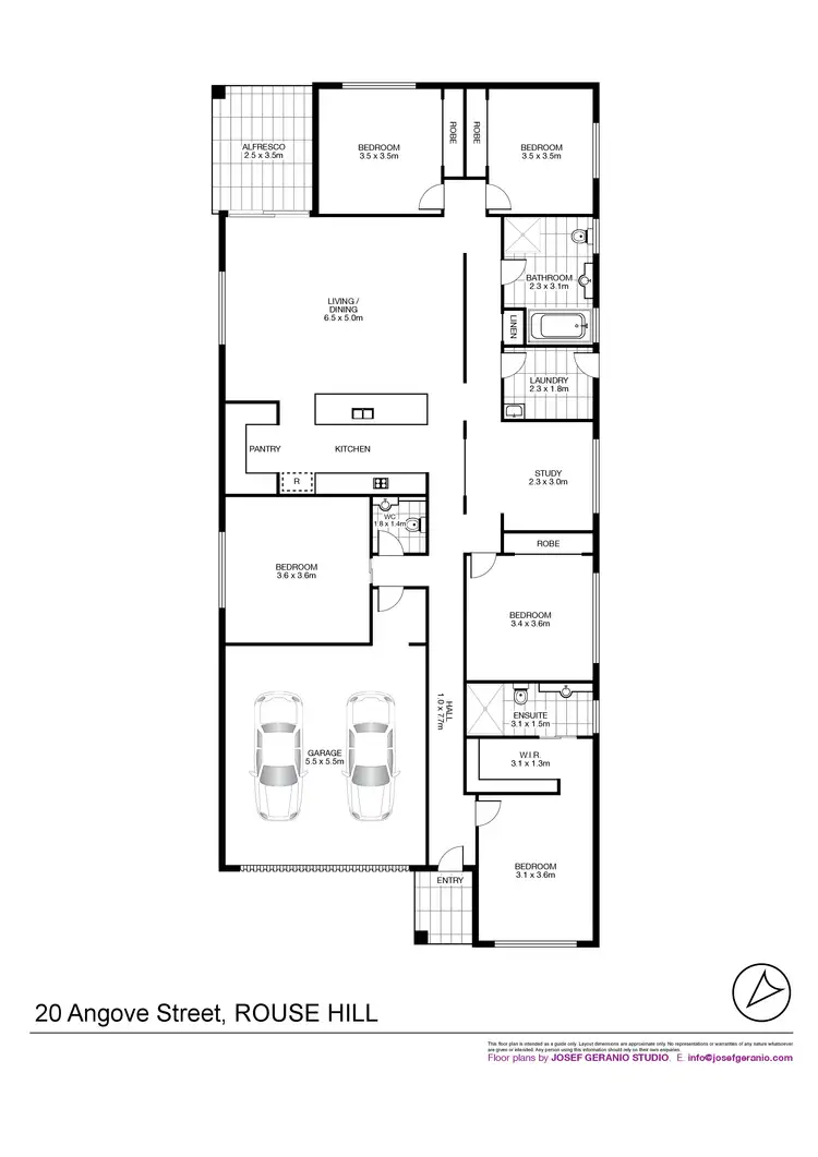 Floorplan of Homely house listing, 20 Angove Street, Rouse Hill NSW 2155
