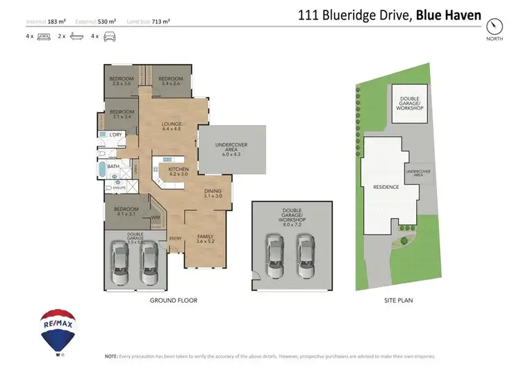 Floorplan of Homely house listing, 111 Blueridge Drive, Blue Haven NSW 2262
