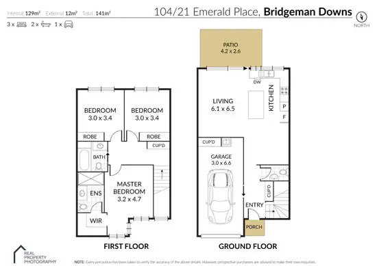 Floorplan of Homely townhouse listing, 104/21 Emerald Place, Bridgeman Downs QLD 4035