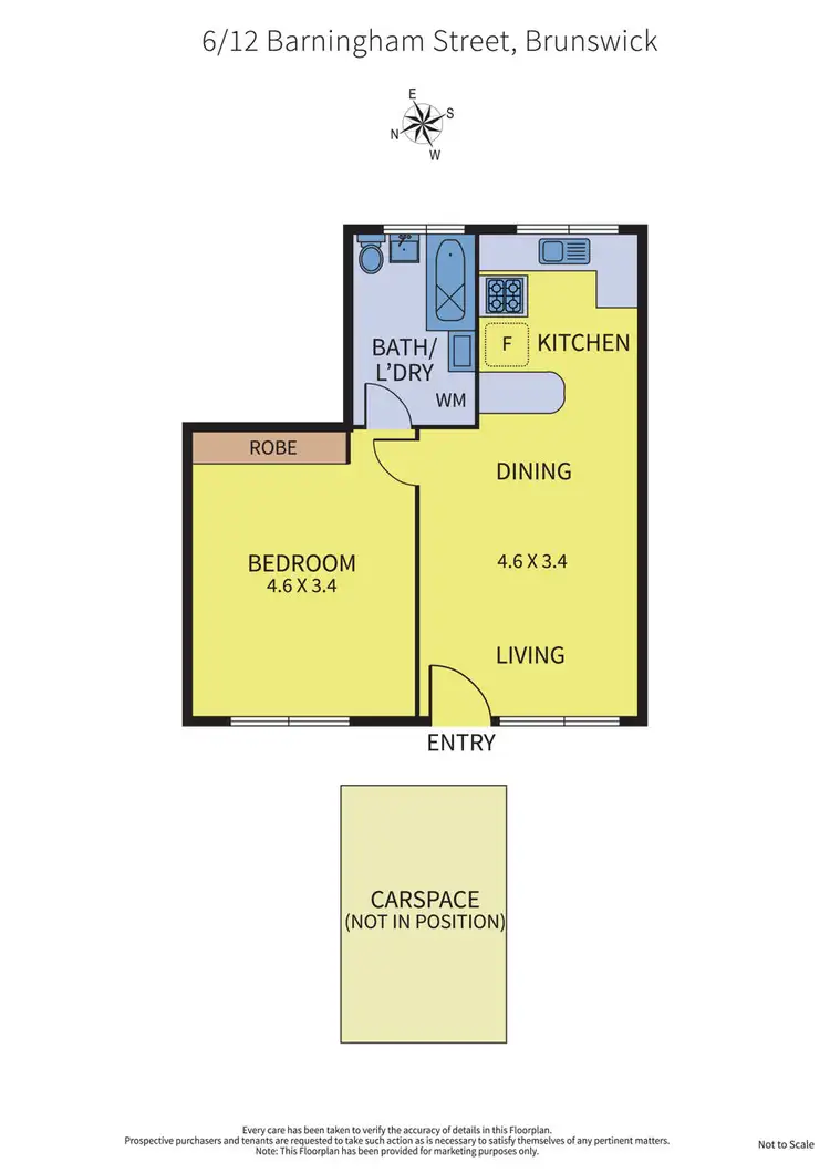 Floorplan of Homely apartment listing, 6/12 Barningham Street, Brunswick VIC 3056