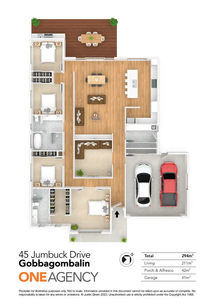 Floorplan of Homely house listing, 45 JUMBUCK DRIVE, Gobbagombalin NSW 2650