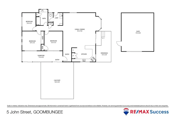 Floorplan of Homely house listing, 5 John Street, Goombungee QLD 4354