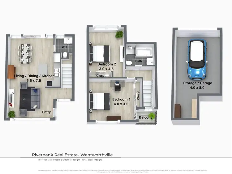 Floorplan of Homely house listing, 1/22-24 Water Street, Wentworthville NSW 2145