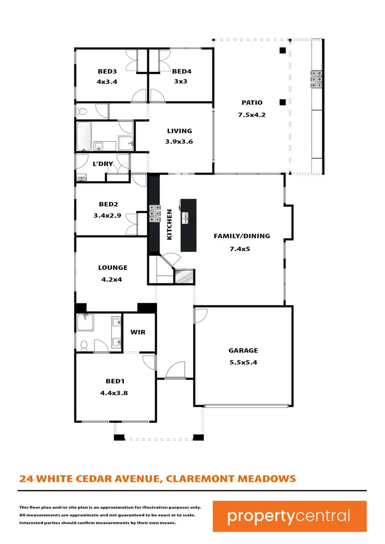 Floorplan of Homely house listing, 24 White Cedar Avenue, Claremont Meadows NSW 2747