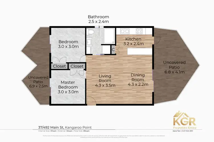 Floorplan of Homely apartment listing, 37/492 Main St, Kangaroo Point QLD 4169